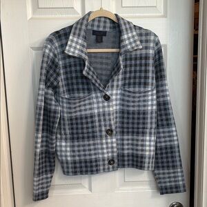 Rachel Blue and Gray Classic Blazer